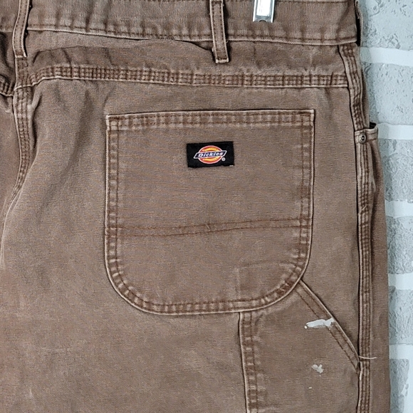Dickies Brown Canvas Work Pants Painters Fashion Work Wear Men's Size 42 x 30 - Picture 9 of 16